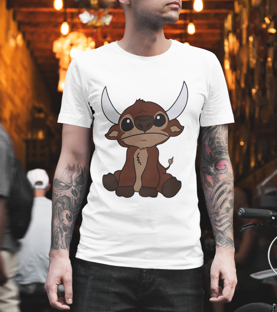 Minotaur Buffalo Bills Cute Cartoon Minotaur Character With Big Horns T-Shirt