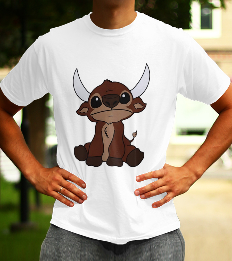 Minotaur Buffalo Bills Cute Cartoon Minotaur Character With Big Horns T-Shirt