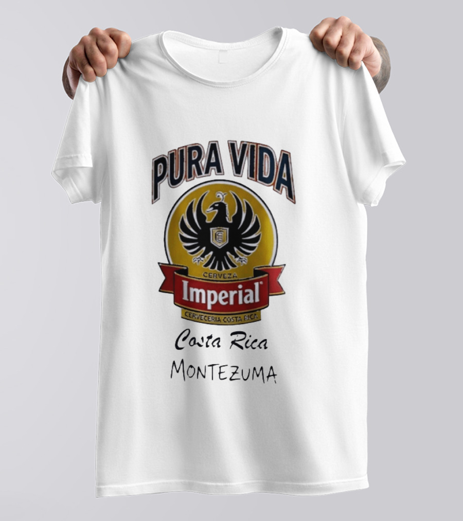 Pura Vida Cerveza Imperial Cerveceria Costa Rica Montezuma T-Shirt
