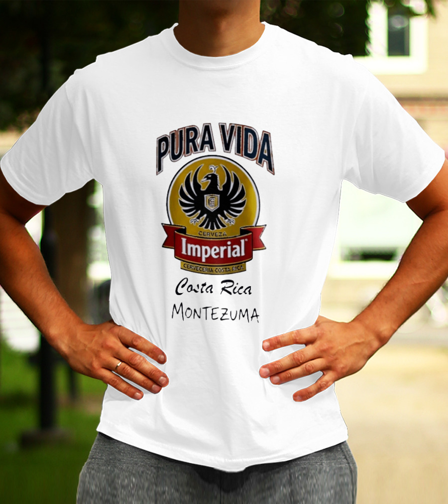 Pura Vida Cerveza Imperial Cerveceria Costa Rica Montezuma T-Shirt