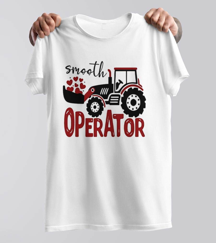 Smooth Operator Toddler Tractor Hearts T-Shirt