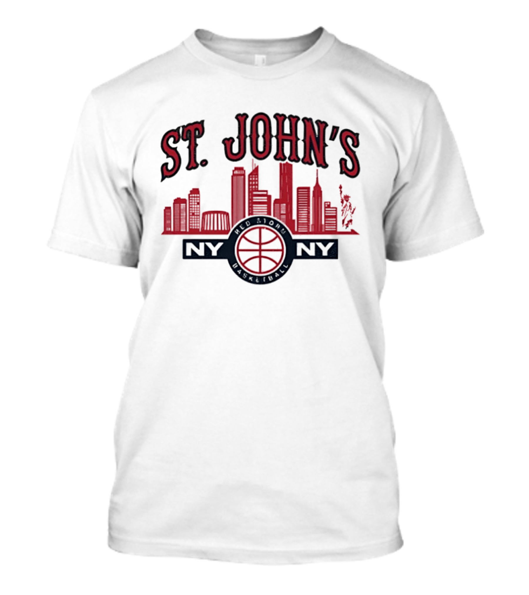 St John's Red Storm Basketball Skyline NY NY T-Shirt