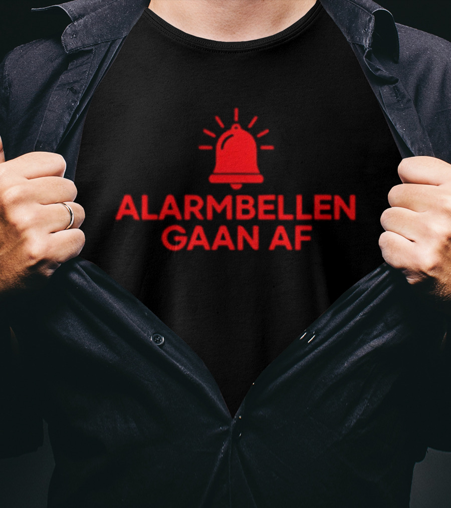 Alarmbellen Gaan Af Bell Symbol Alert T-Shirt