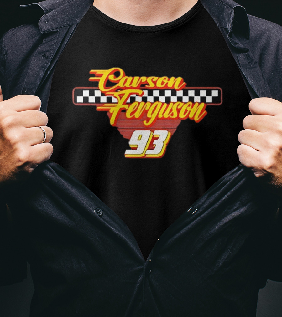Carson Ferguson 93 Racing Checkered Flag T-Shirt