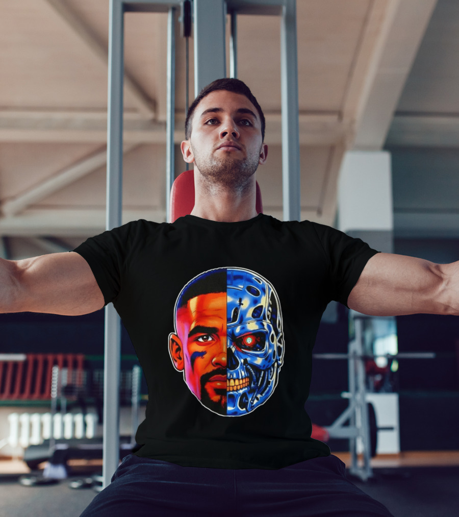 Jalen Hurts The Terminator Half Face Robo Fusion T-Shirt