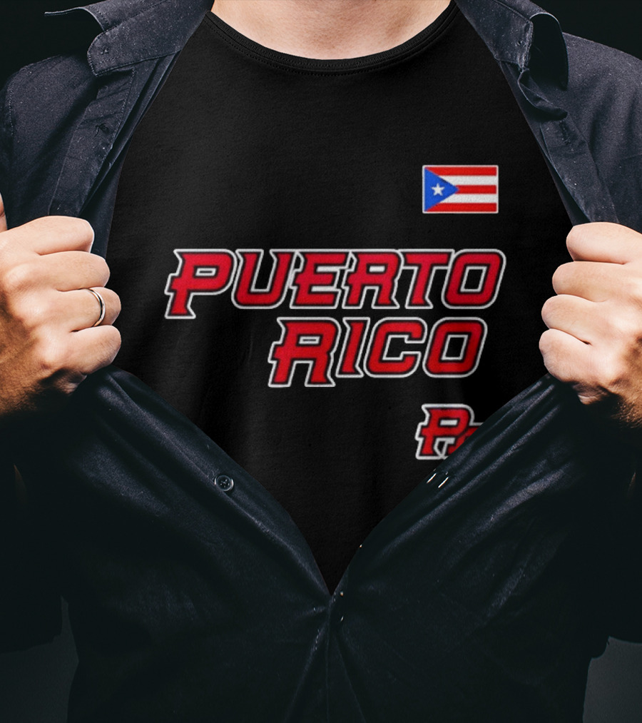 Puerto Rico Baseball 2026 Flag PR T-Shirt