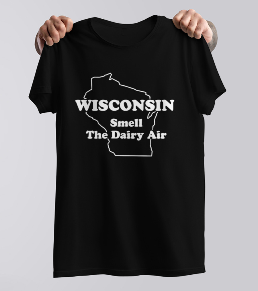The Wire Herc Wisconsin Smell The Dairy Air Map T-Shirt