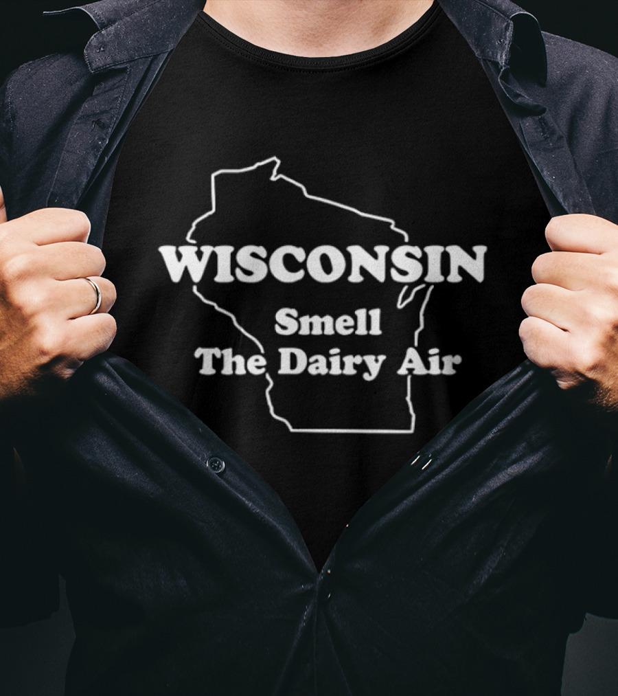 The Wire Herc Wisconsin Smell The Dairy Air Map T-Shirt