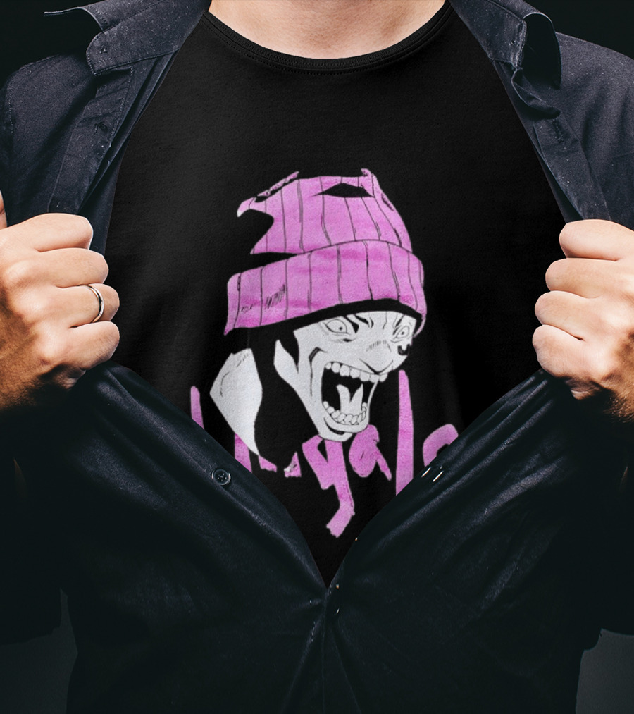 Ungalo JoJo's Bizarre Adventure Stone Ocean Pink Hat Manga T-Shirt