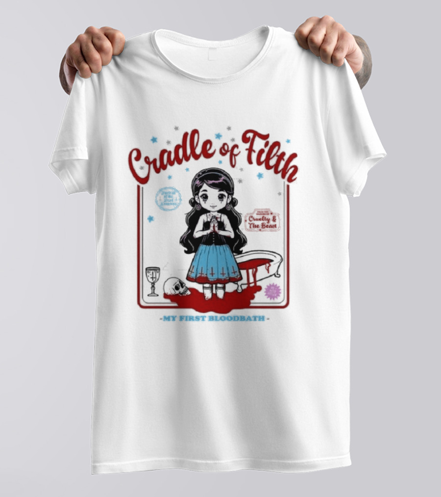 Cradle Of Filth My First Bloodbath Gothic Anime Girl And Gothic T-Shirt