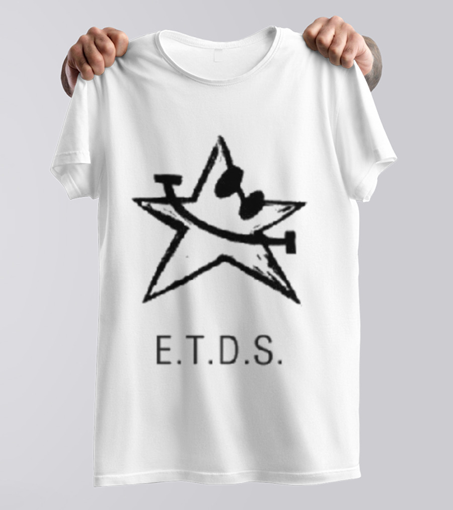 E.T.D.S. Freestar Sketched Icon And Lettering T-Shirt