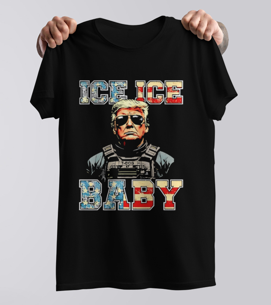 Ice Ice Baby Donald Trump America Sunglasses Vest T-Shirt