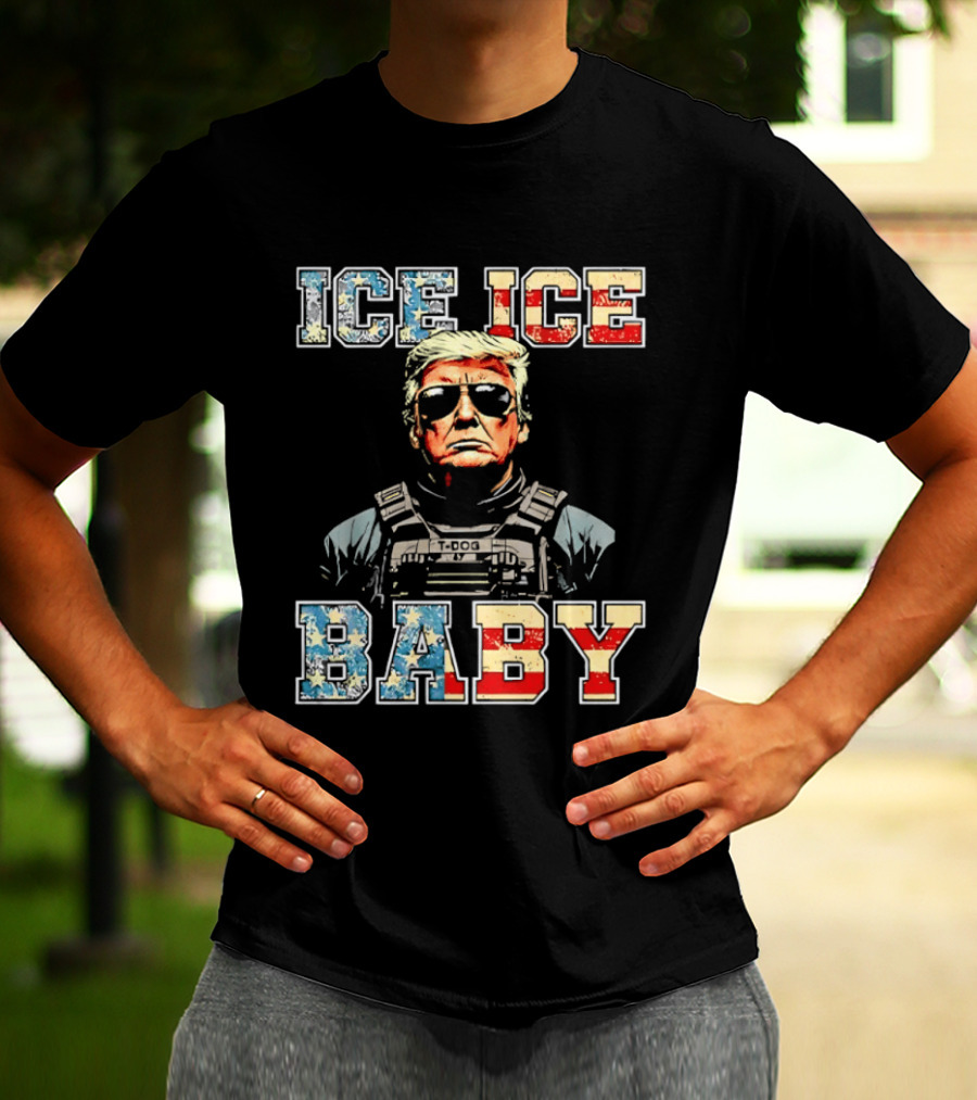 Ice Ice Baby Donald Trump America Sunglasses Vest T-Shirt