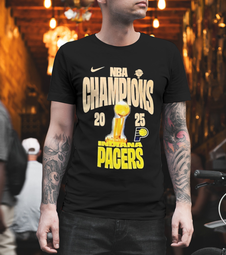 NBA Champions 2025 Indiana Pacers Trophy Nike T-Shirt