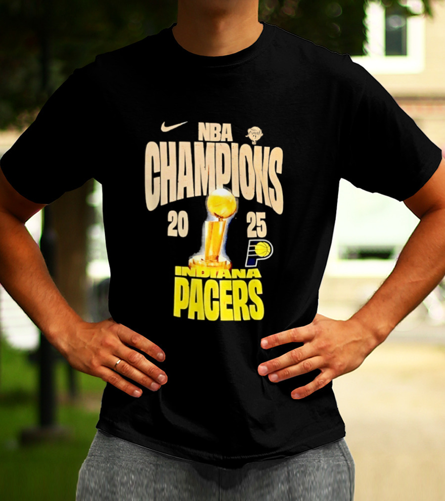 NBA Champions 2025 Indiana Pacers Trophy Nike T-Shirt
