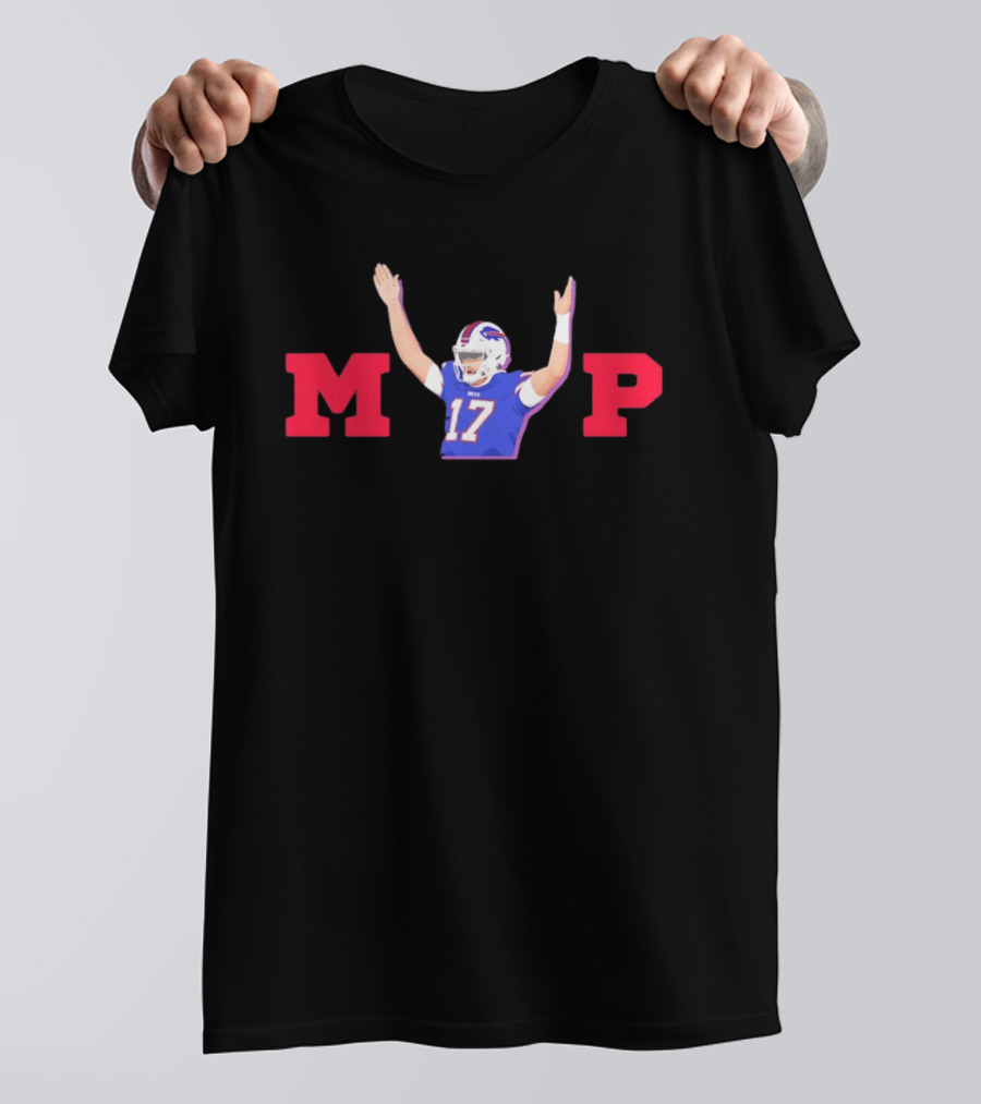 Josh Allen MVP 17 Buffalo Football Quarterback Celebration T-Shirt