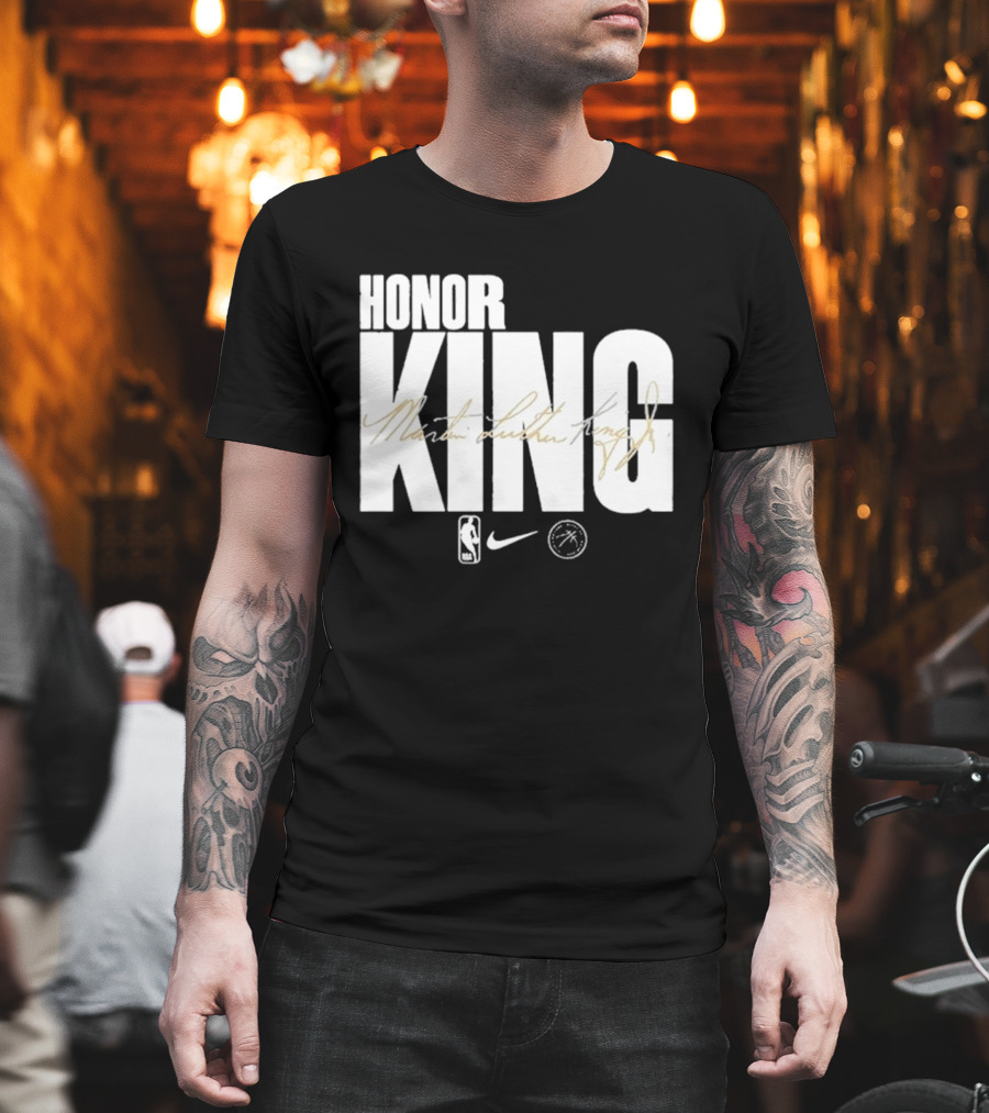 Honor King Martin Luther King Jr NBA Nike Los Angeles Lakers T-Shirt