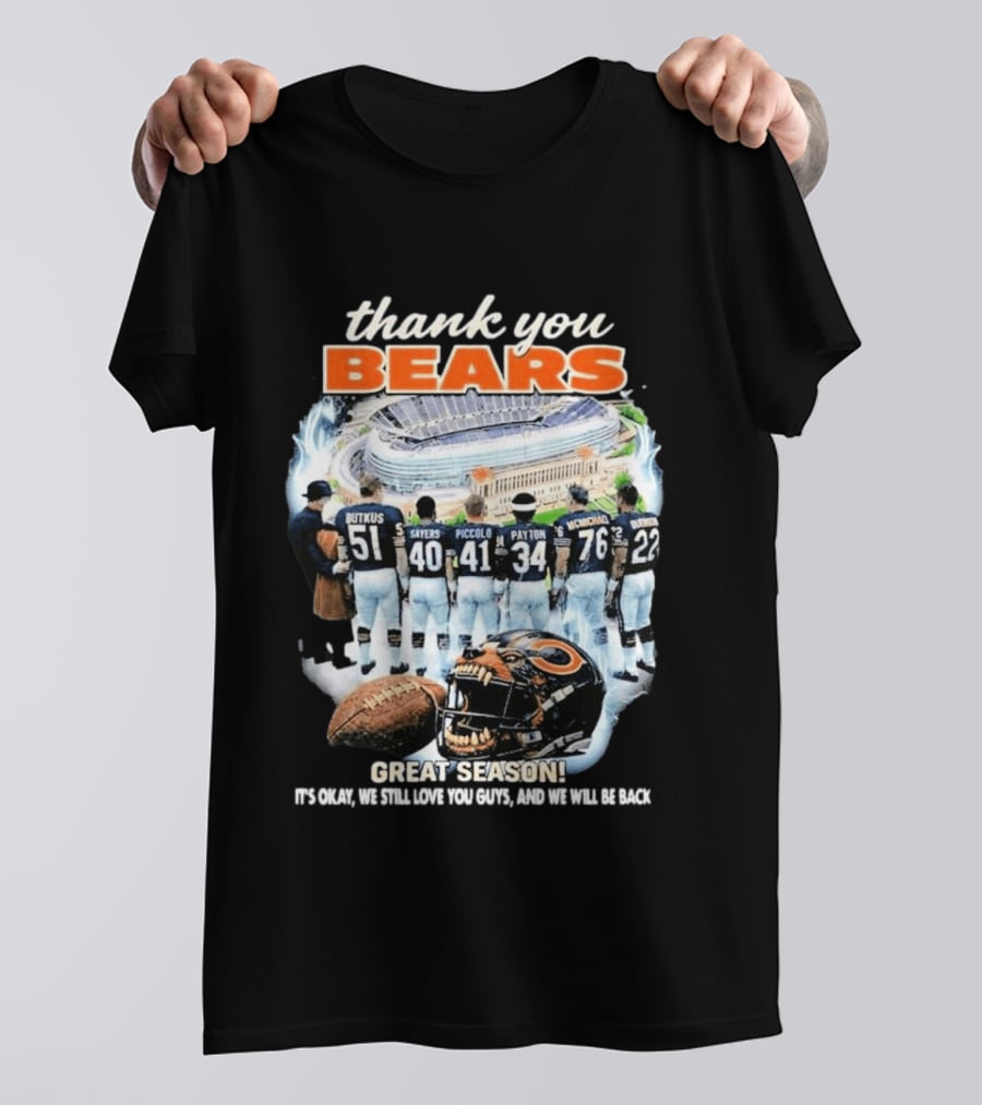 Thank You Bears Soldier Field Legends Great Season Players T-Shirt