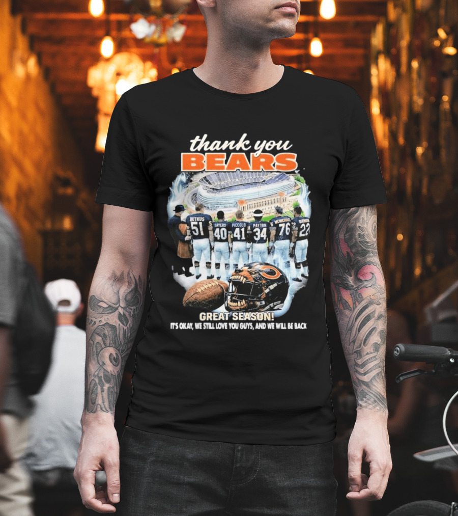 Thank You Bears Soldier Field Legends Great Season Players T-Shirt