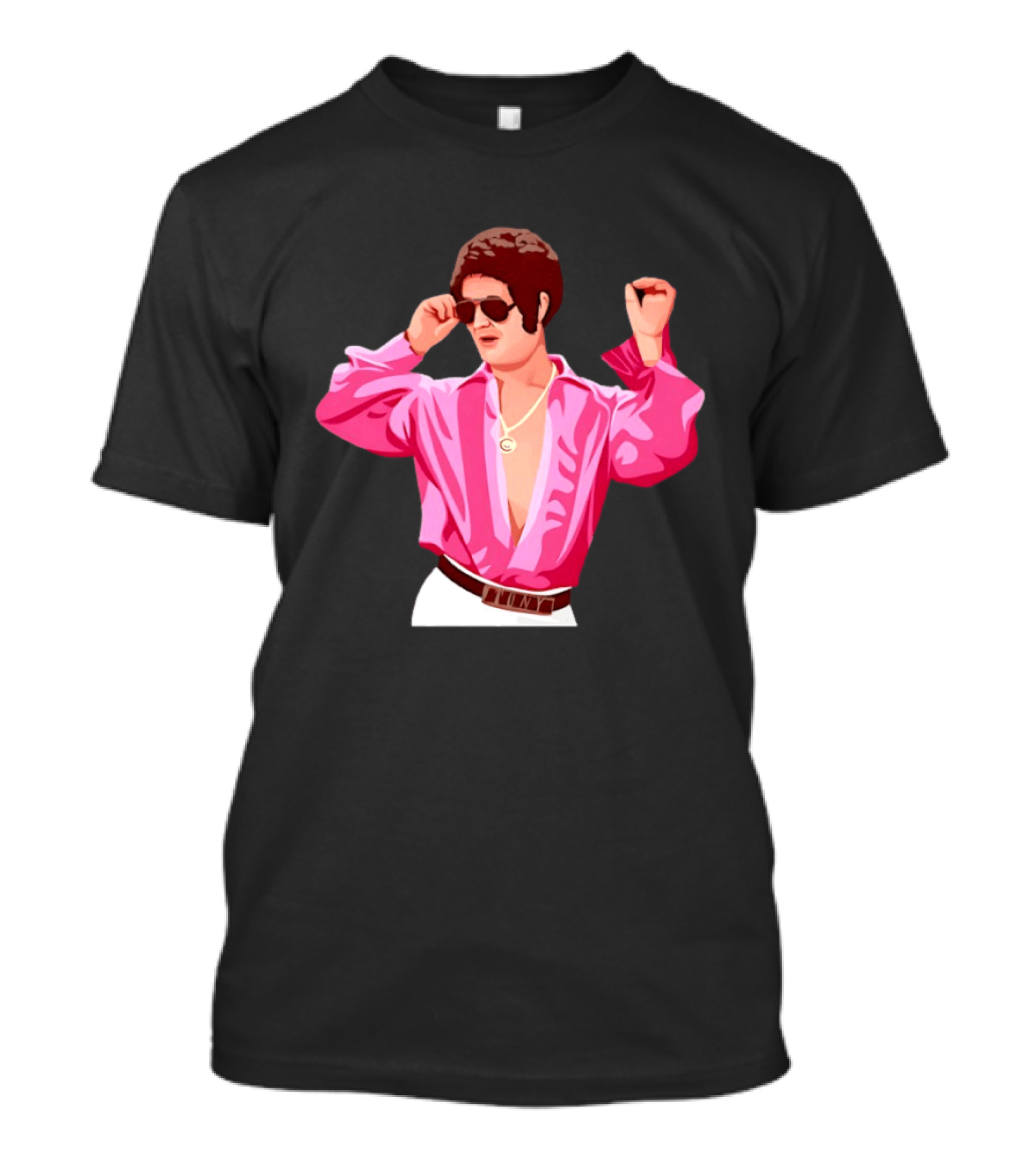 Tony Angelino Cartoon Parody Pink Sunglasses Iconic Look T-Shirt