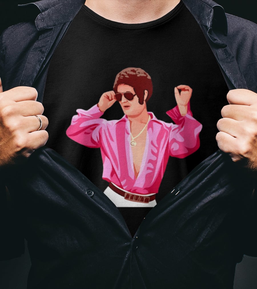 Tony Angelino Cartoon Parody Pink Sunglasses Iconic Look T-Shirt