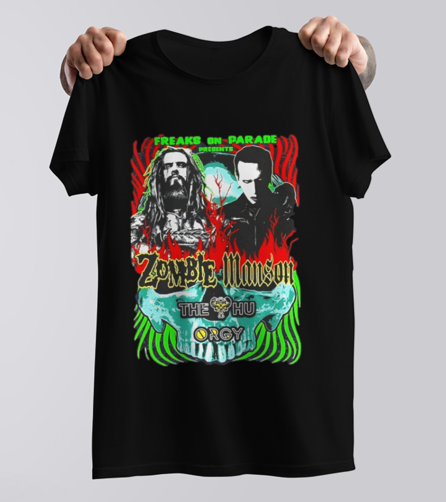 Freaks On Parade Presents Zombie Manson The HU Orgy 2026 Summer Tour T-Shirt