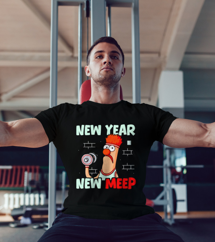 New Year New Meep Workout Motivation Cartoon T-Shirt