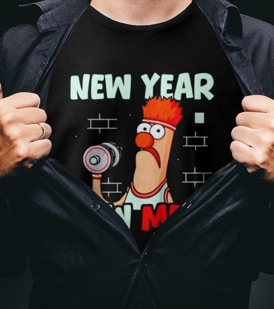 New Year New Meep Workout Motivation Cartoon T-Shirt