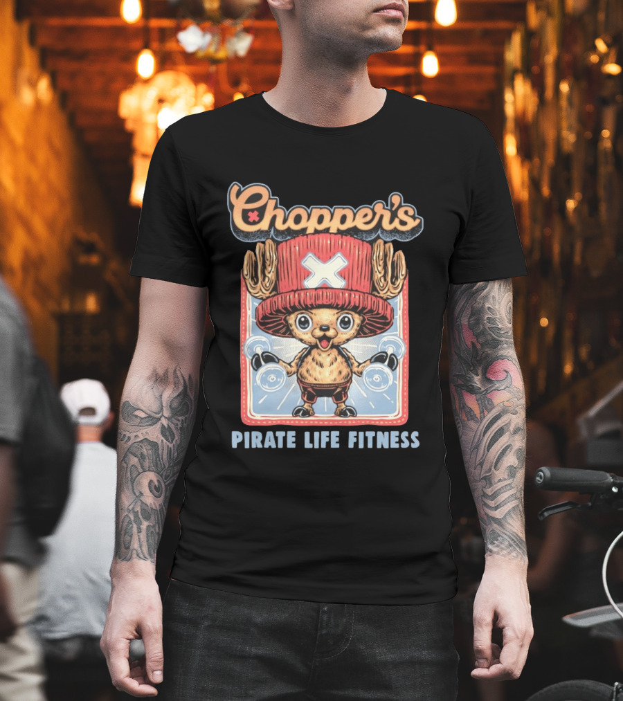 Chopper's Pirate Life Fitness Dumbbell Workout Anime T-Shirt