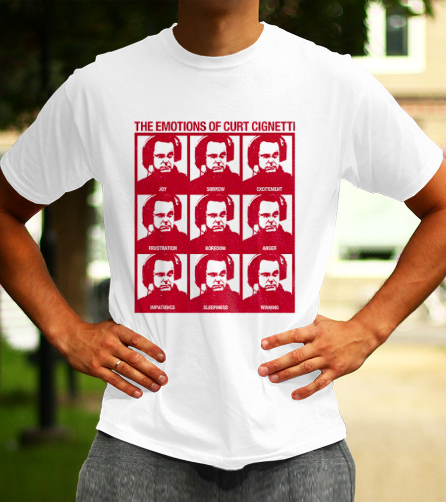 Curt Cignetti The Emotions Of Coach IU Football Excitement Boredom T-Shirt