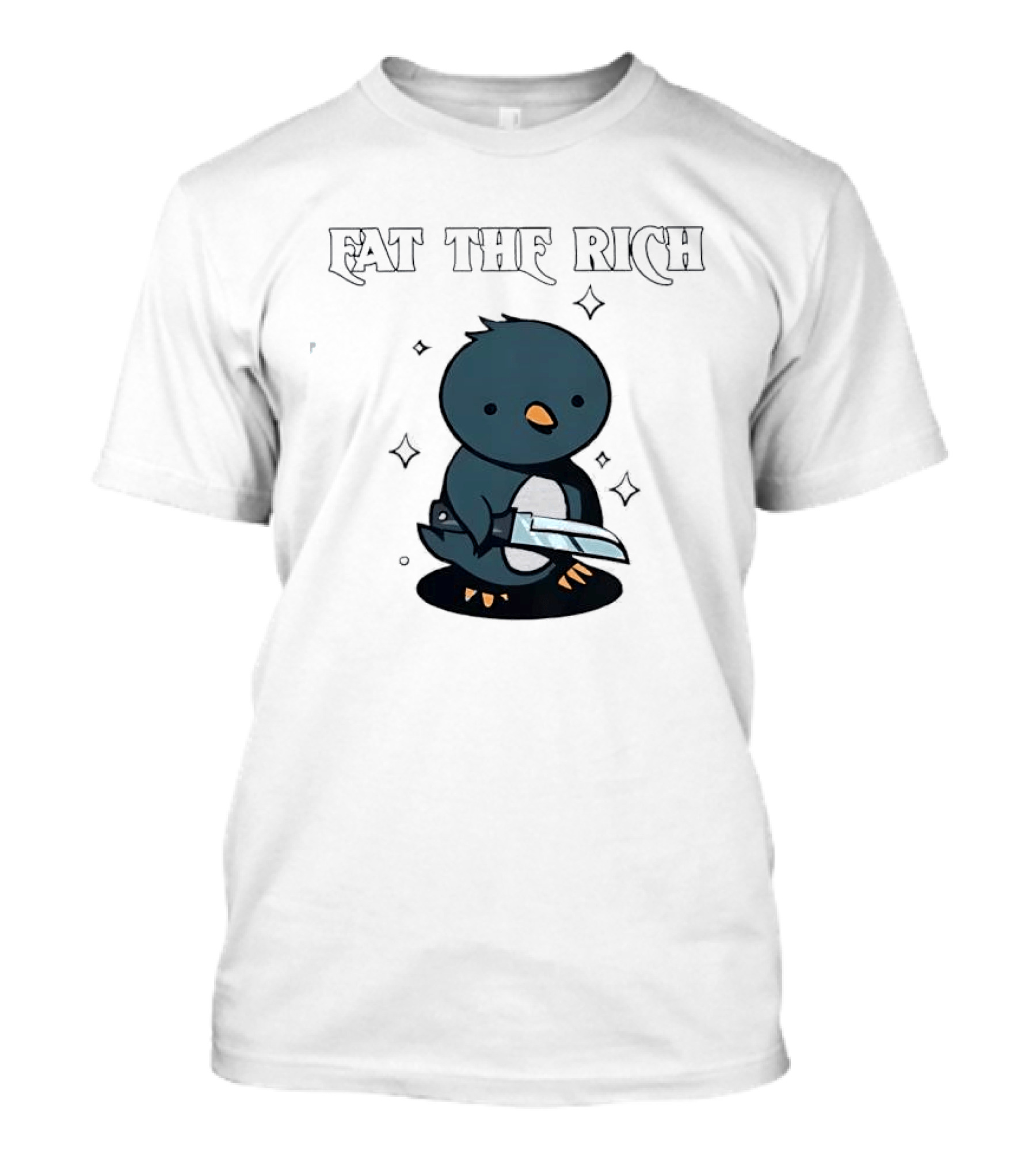 Eat The Rich Bird Meme Knife T-Shirt