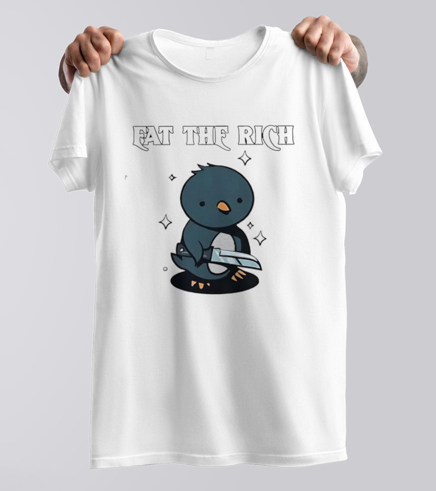 Eat The Rich Bird Meme Knife T-Shirt