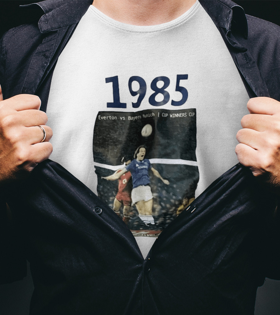 Everton Vs Bayern Munich 1985 CUP WINNERS CUP Football Match T-Shirt