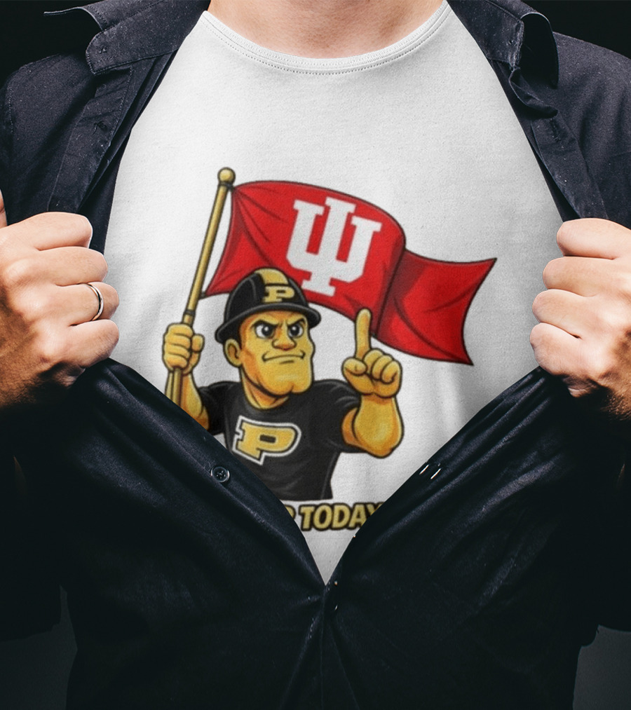 Purdue Pete Just For Today Indiana Hoosier Flag T-Shirt