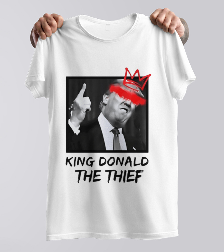 King Donald The Thief Red Crown Graffiti T-Shirt