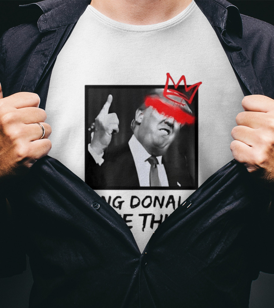 King Donald The Thief Red Crown Graffiti T-Shirt
