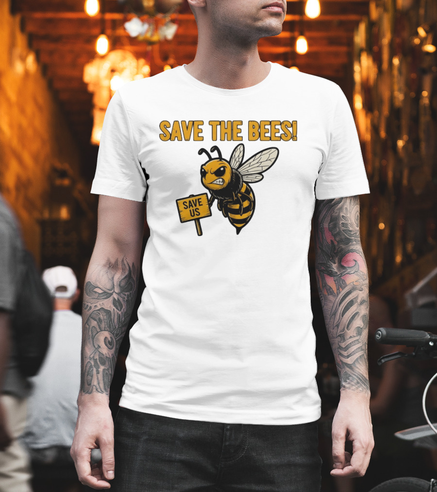 Grumpy Bee Save The Bees Save Us T-Shirt