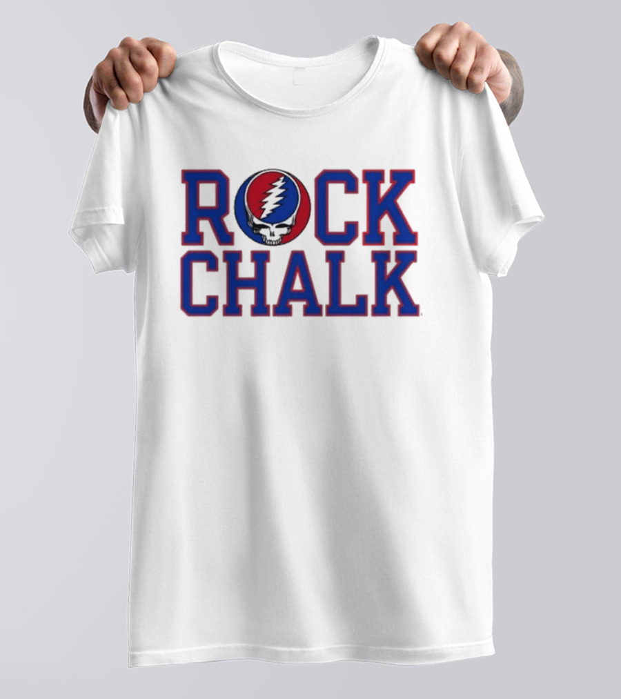 Kansas Rock Chalk Grateful Dead Steal Your Face Collaboration T-Shirt