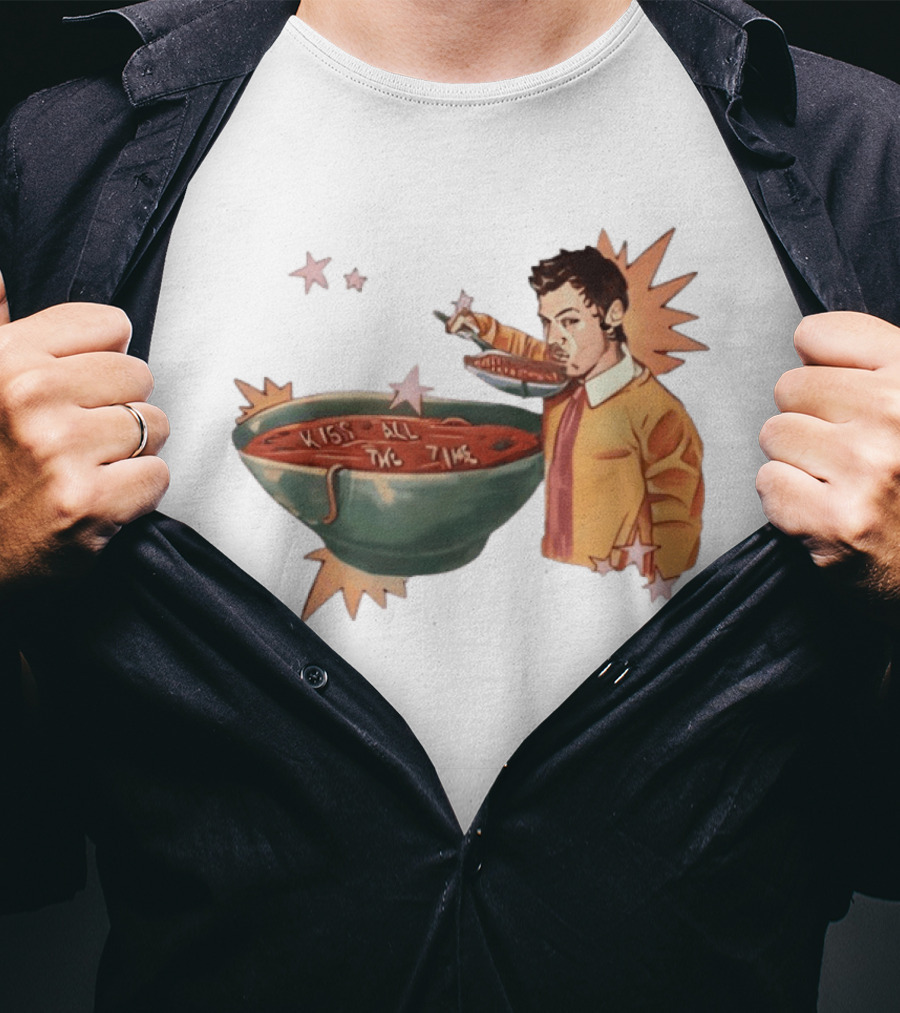 Kiss All The Time Soup Occasionally Stars T-Shirt