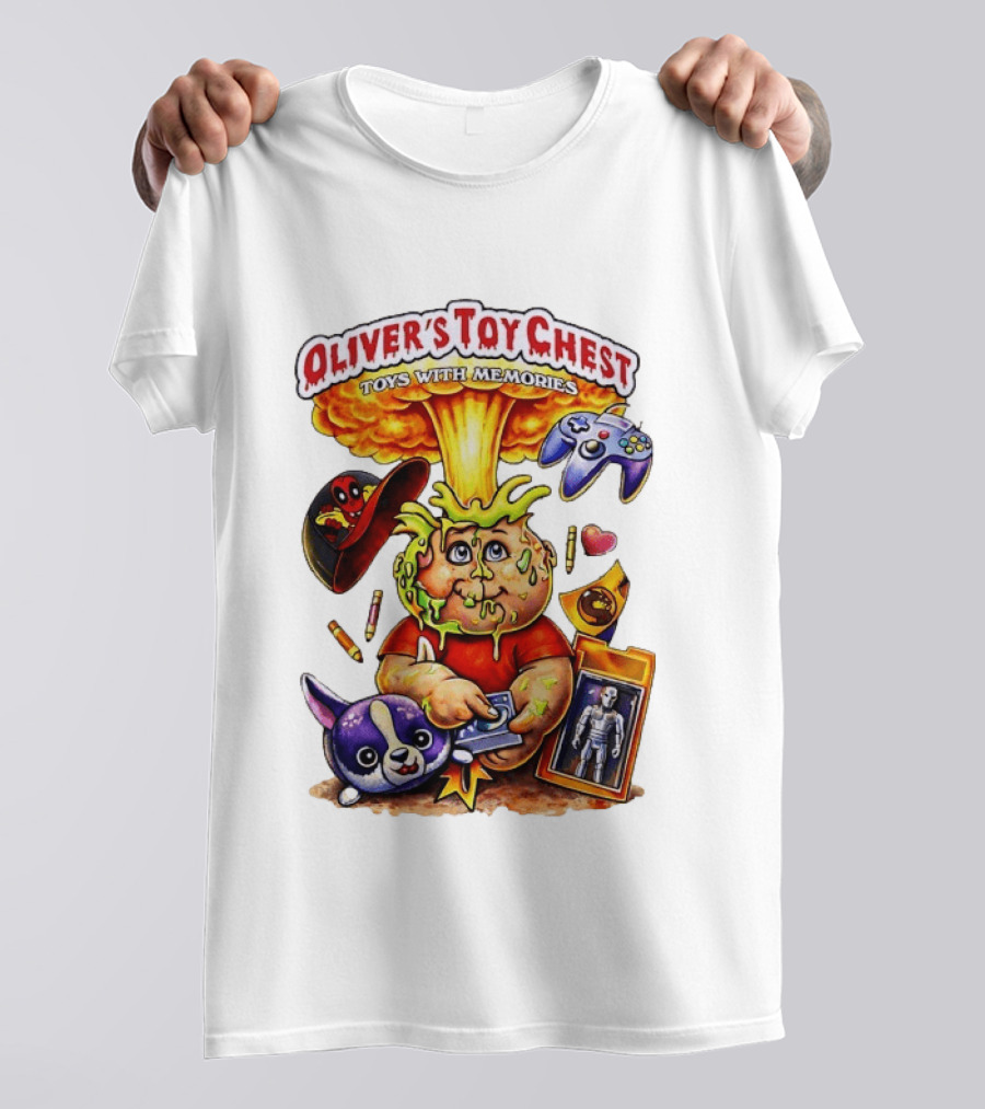 Oliver's Toy Chest Toys With Memories Cartoon Explosion Character Nostalgia T-Shirt