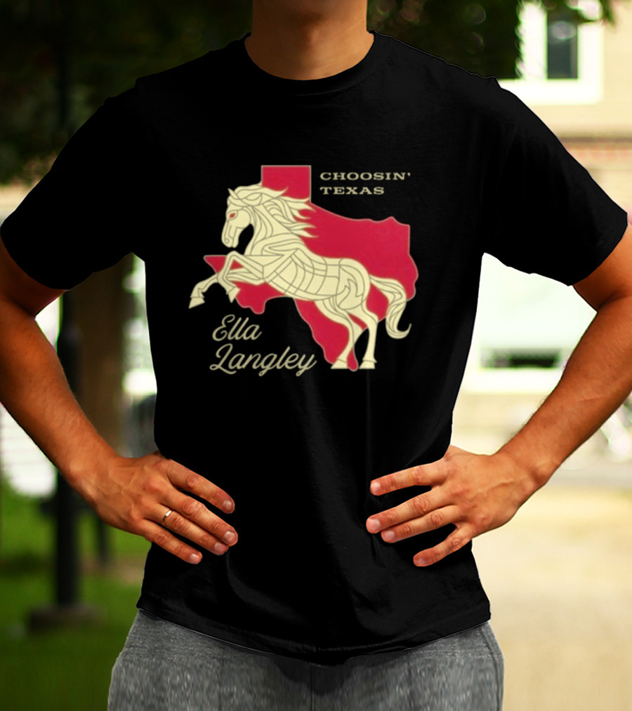 Ella Langley Choosin' Texas Tour 2026 Horse And Texas Map T-Shirt