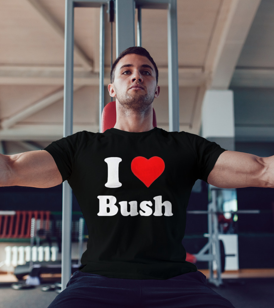 I Heart Bush Iconic Phrase Red Heart T-Shirt