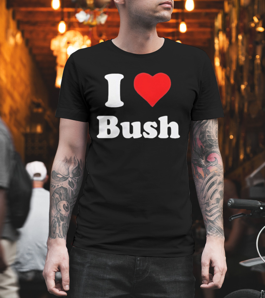 I Heart Bush Iconic Phrase Red Heart T-Shirt