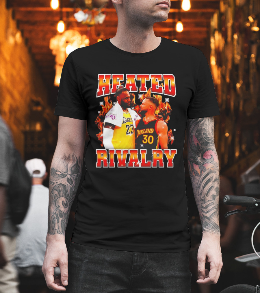 Heated Rivalry Lebron Lakers 23 Steph Oakland 30 T-Shirt