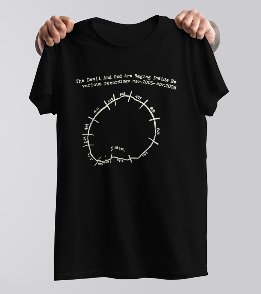 The Devil And God Are Raging Inside Me Various Recordings March 2005 April 2006 Circular Date Chart T-Shirt