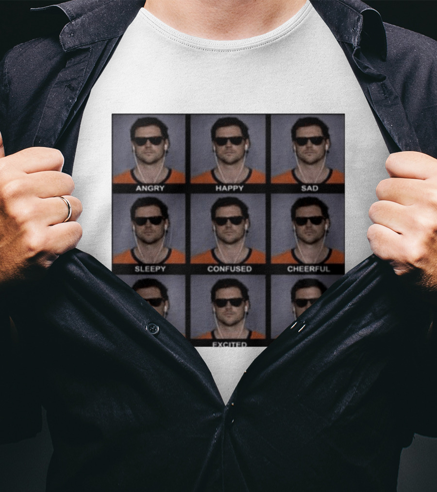 Jarrett Stidham Angry Happy Sad Sleepy Confused Cheerful Frustrated Excited Proud Emojis T-Shirt