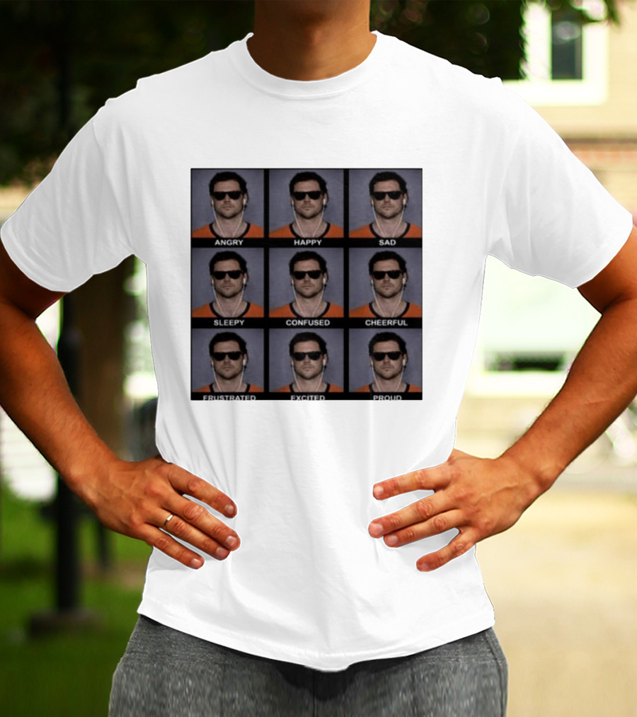 Jarrett Stidham Angry Happy Sad Sleepy Confused Cheerful Frustrated Excited Proud Emojis T-Shirt