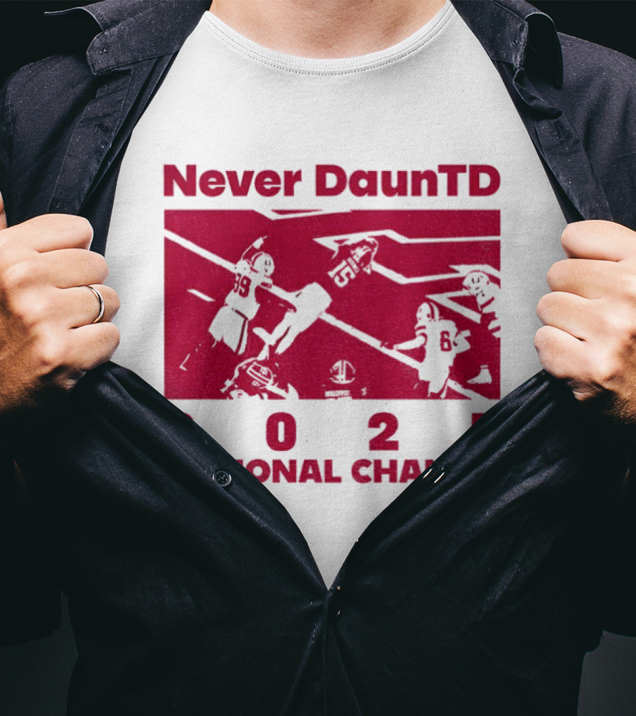 Never DaunTD Indiana Hoosier Football 2025 National Champs T-Shirt