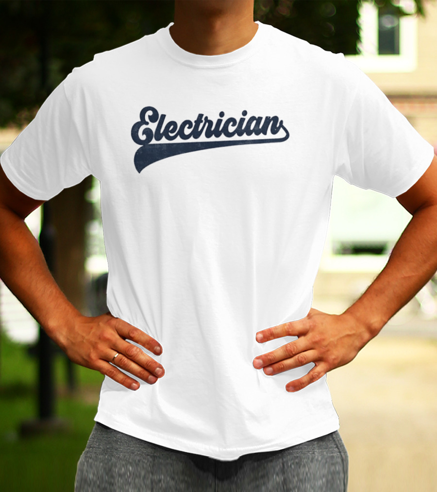 Electrician Script Font T-Shirt