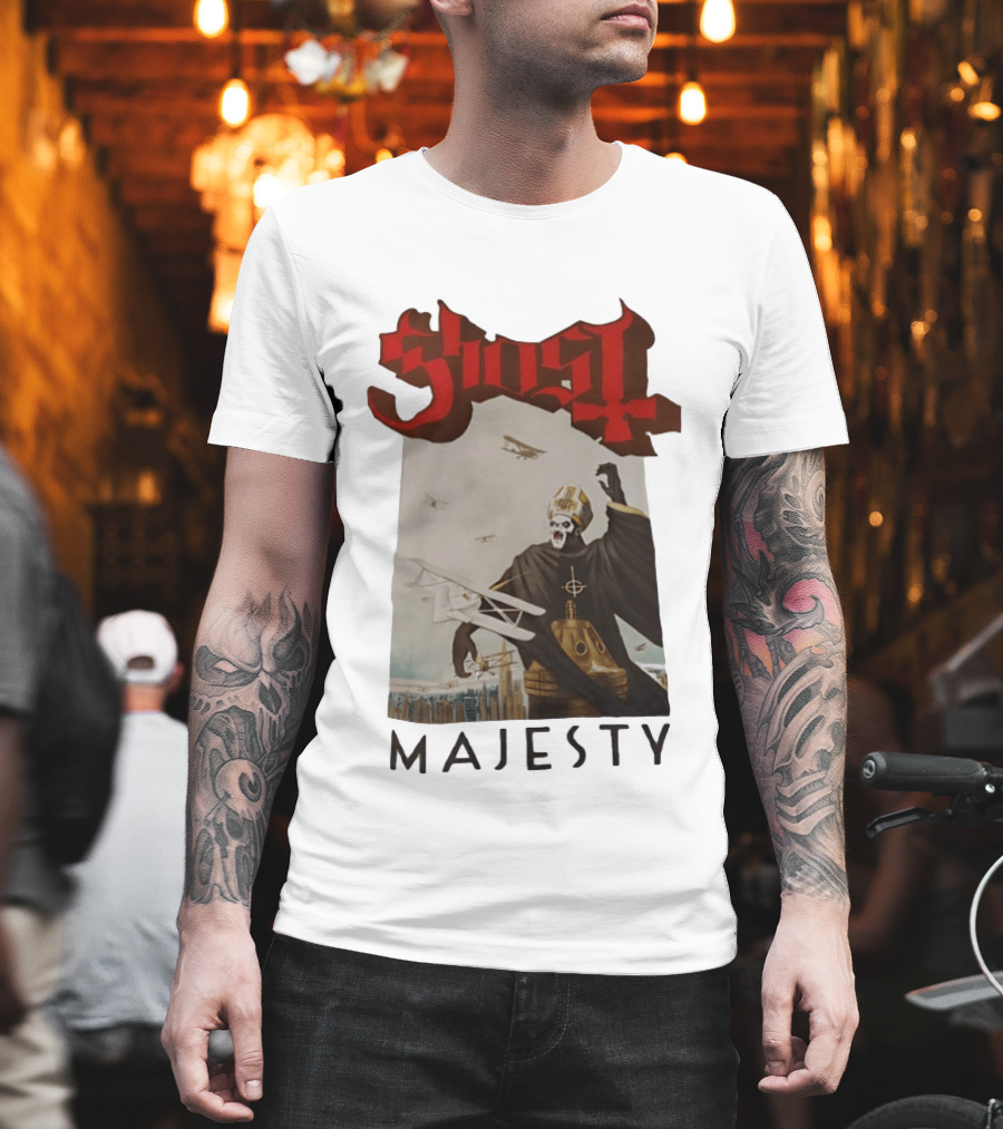 Ghost Papa Emeritus Planes Majesty T-Shirt